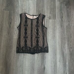 Max Studio Black Lace Sleeveless Blouse